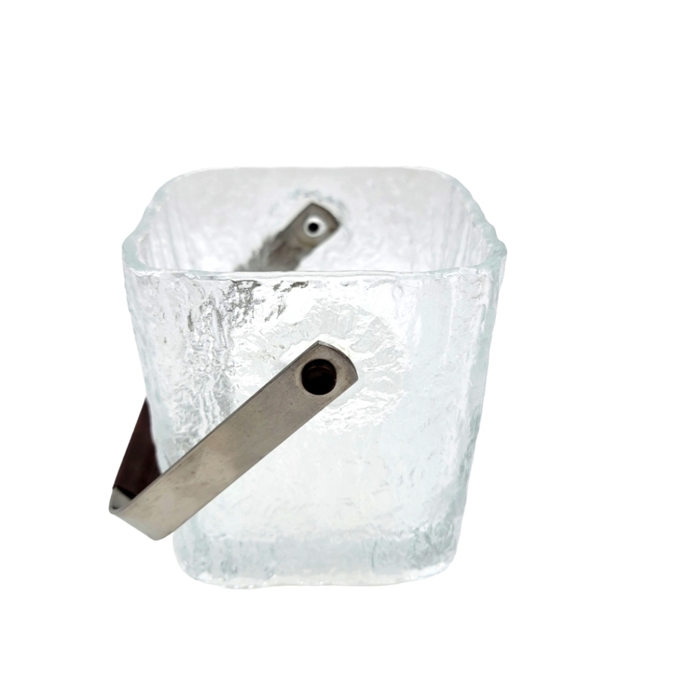 Vintage 1960s Century Modern Crystal Glass Original Ice Bucket